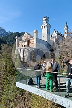 Germany Bavaria Romantic Road. Fussen. Neuschwanstein castle