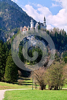 Germany Bavaria Romantic Road. Fussen. Neuschwanstein castle