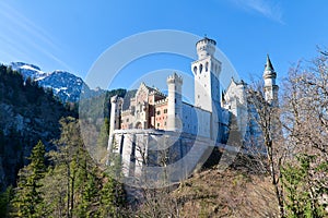 Germany Bavaria Romantic Road. Fussen. Neuschwanstein castle