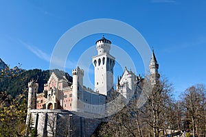 Germany Bavaria Romantic Road. Fussen. Neuschwanstein castle