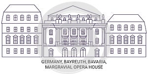 Germany, Bayreuth, Bavaria, Margravial Opera House travel landmark vector illustration