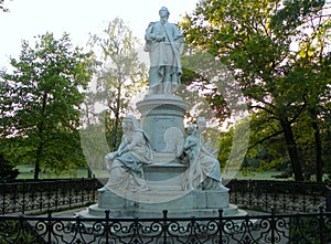 Germany, Berlin, Ebertstrasse, Goethe Monument