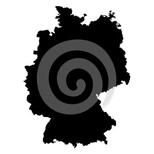 Germany Black Map.