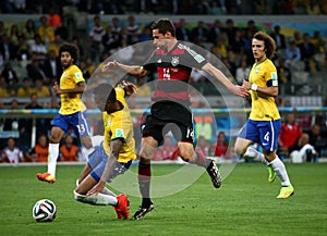 Germany and Brazil team during the 2014 World Cup Semi-finals