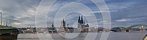 Germany, Cologne and Rhine river - Cologne Cathedral - panorama