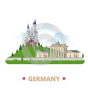 Germany country design template Flat cartoon styl photo