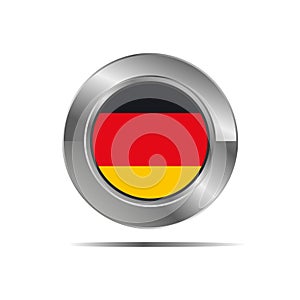 Germany country flag icon in the form of a circle button