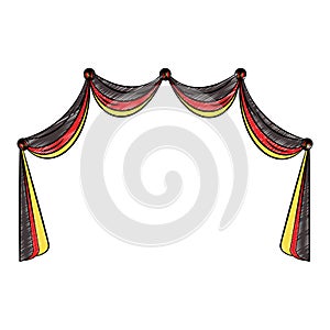 Germany curtains isolated scribble