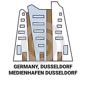 Germany, Dusseldorf, Medienhafen Dsseldorf travel landmark vector illustration photo