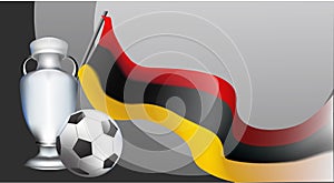 Germany Euro football cup 2020 tournament. soccer championnat. realistic background gradient vector illustration