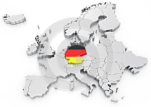 Germany on a Euro map