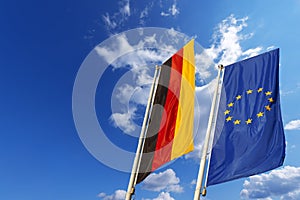 Germany and European Union Flags