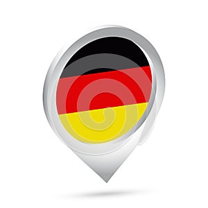 Germany flag 3d pin icon