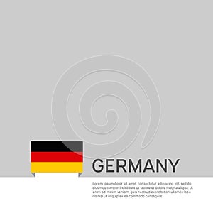 Germany flag background. State patriotic german banner, cover. Document template with germany flag on white background. National