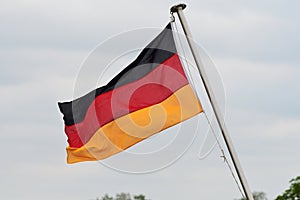 Germany flag blowing in the wind