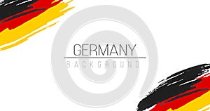 Germany flag brush style background with stripes. Stock vector illustration isolated on white background