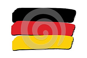 Germany Flag with colored hand drawn lines in Vector Format