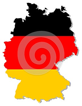 Germany flag inside country border