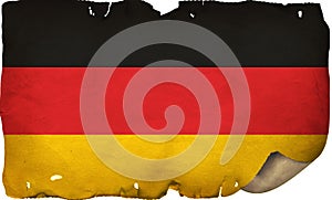 Germany Flag On Old Paper