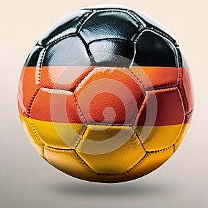 germany flag paint lon football ball on isolated background , generated by AI