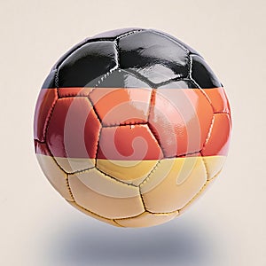 germany flag paint lon football ball on isolated background , generated by AI