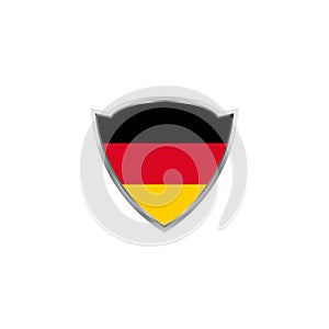 Germany flag shield design vector