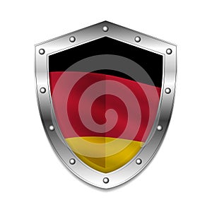Germany flag on shield vector illustration