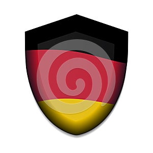 Germany flag on shield vector illustration