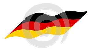 Germany flag simple wave vector design isolated on white backgr