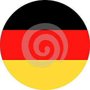 Germany Flag Vector Flat Round Icon