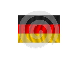 Germany flag waving vector illustration Flag icon Standard color Standard size A rectangular flag