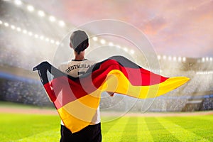 Germany football team supporter on stadium