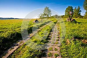 GERMANY. former border control track between East and West Germany photo