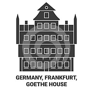 Germany, Frankfurt, Goethe House travel landmark vector illustration
