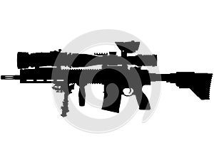 Germany German fully automatic machine gun sniper rifle Heckler & Koch HK G28 Military designation, illustration