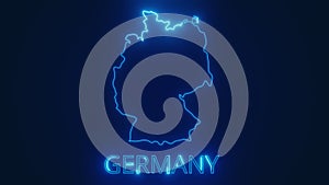 Germany glow map illustration