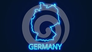 Germany glow map illustration