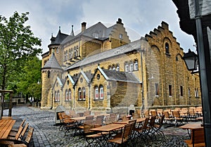Germany. Goslar. Old downtown square.