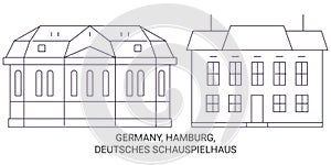 Germany, Hamburg, Deutsches Schauspielhaus travel landmark vector illustration photo