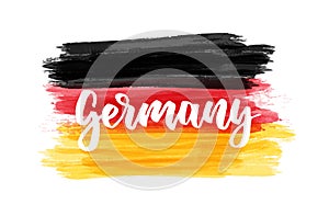 Germany - handwritten text on grunge flag