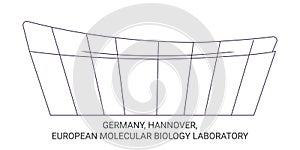 Germany, Hannover, European Molecular Biology Laboratory travel landmark vector illustration