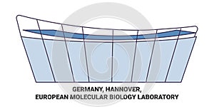 Germany, Hannover, European Molecular Biology Laboratory travel landmark vector illustration