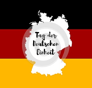 Germany Happy Unity Day greeting card. German Unity Day  - Tag der Deutschen Einheit. October 3rd - celebration. National Germany photo