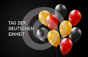 Germany Happy Unity Day greeting card. German Unity Day  - Tag der Deutschen Einheit. October 3rd - celebration. National Germany