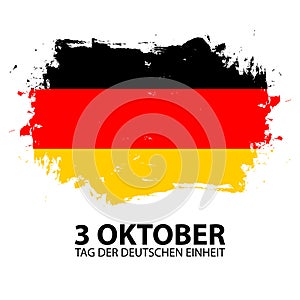 Germany Happy Unity Day or Tag der Deutschen Einheit, october 3 greeting card. photo