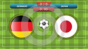 Germany and Japan soccer match template