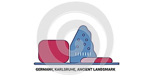 Germany, Karlsruhe, Travels Landsmark travel landmark vector illustration