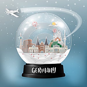 Germany Landmark Global Travel And Journey paper background. Vector Design Template.used for your advertisement, book, banner, te