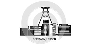 Germany, Lessen, Industry travel landmark vector illustration
