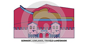 Germany, Lowlands, Travels Landsmark travel landmark vector illustration